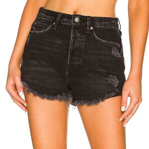 Free People We The Free Lasso Shorts in Washed Black